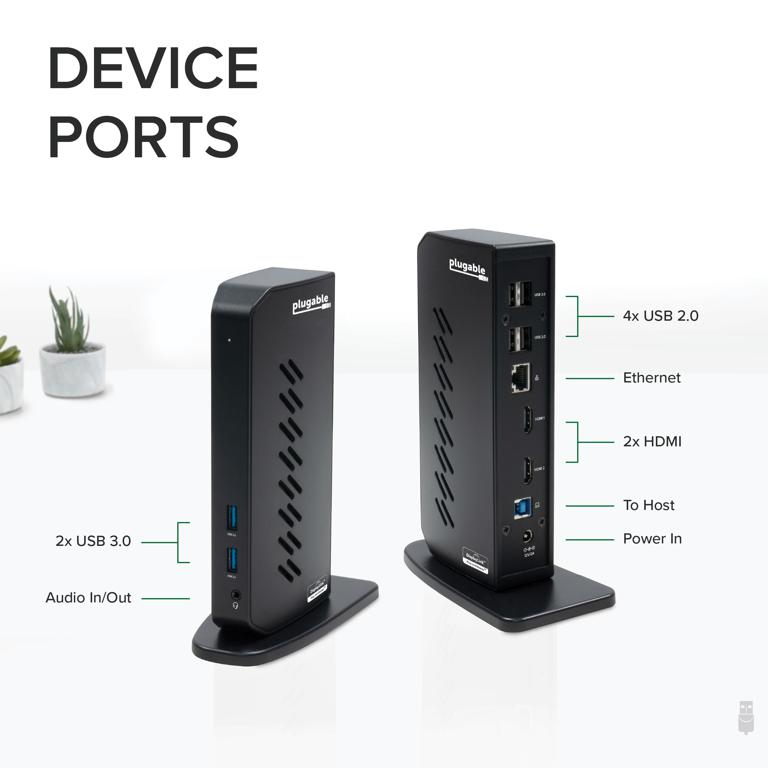 Plugable Technologies UD-3900Z laptop dock/port replicator Docking USB 3.2 Gen 1 (3.1 Gen 1) Type-C Black – image 6
