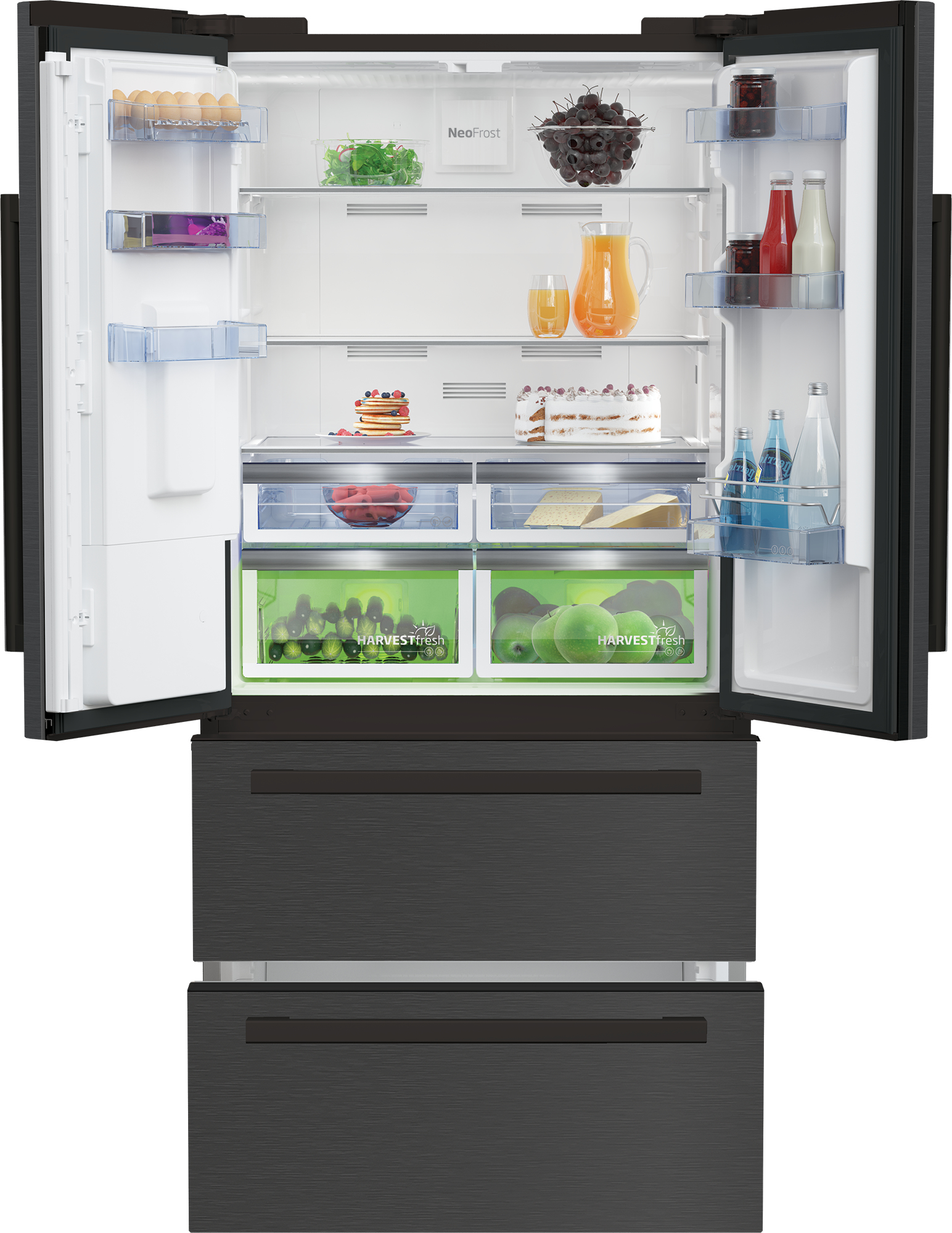 Beko GNE460520DVPZ Freestanding American Style Fridge Freezer with HarvestFreshTM – image 3