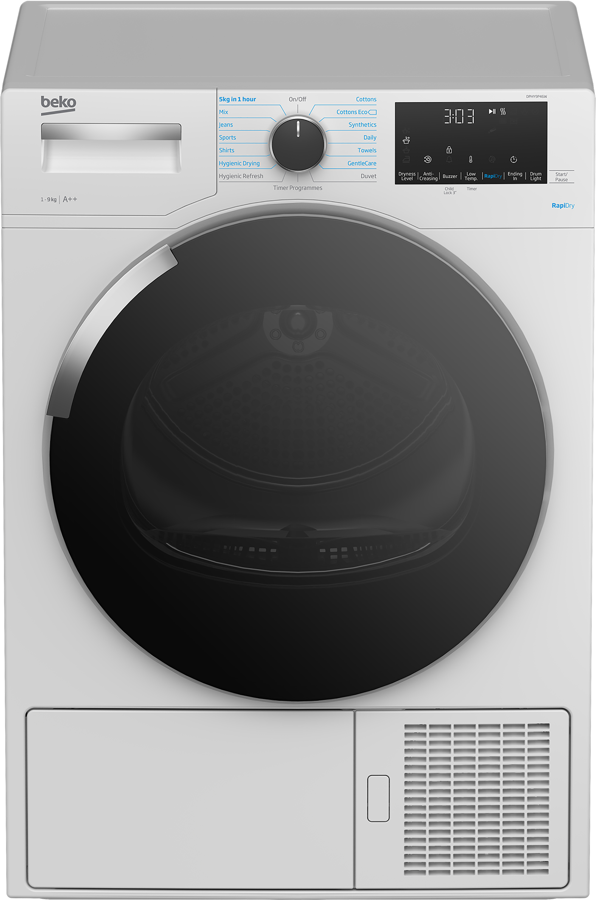 Beko DPHY9P46W tumble dryer Freestanding Front-load – image 2