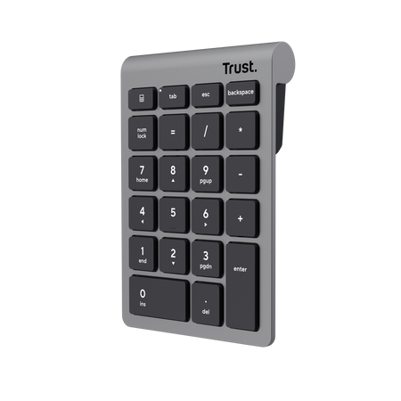 Trust Xalas tastierino numerico Laptop/PC RF Wireless Argento