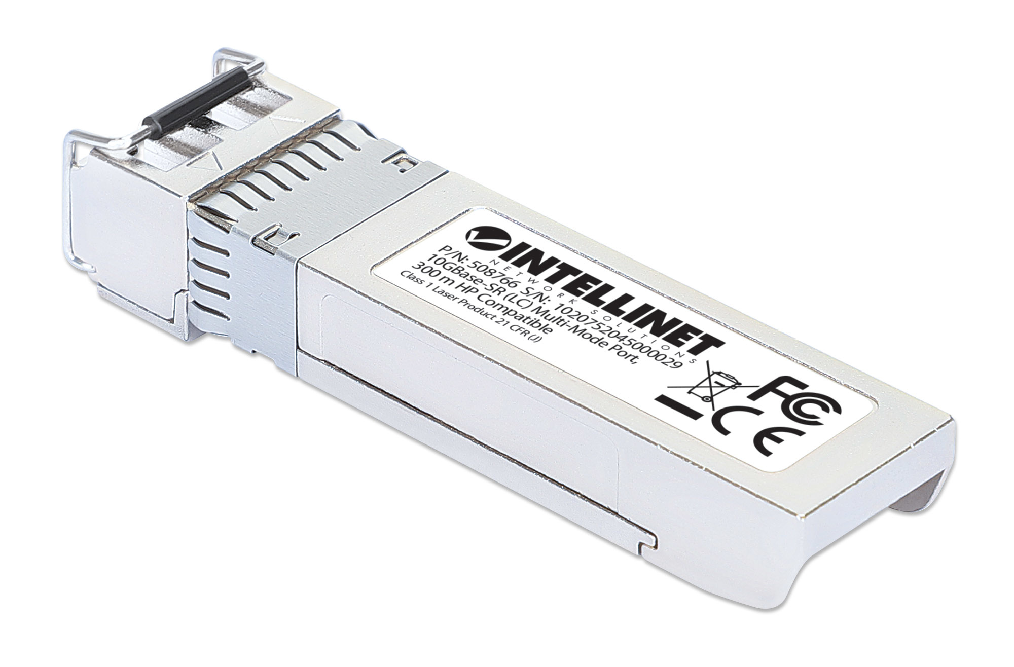 Intellinet Transceiver Module Optical, 10 Gigabit Fiber SFP+, 10GBase-SR (LC) Multi-Mode Port, 300m, Wavelength 850nm, Ethernet, Fibre, HPE Compliant, Equivalen – image 2
