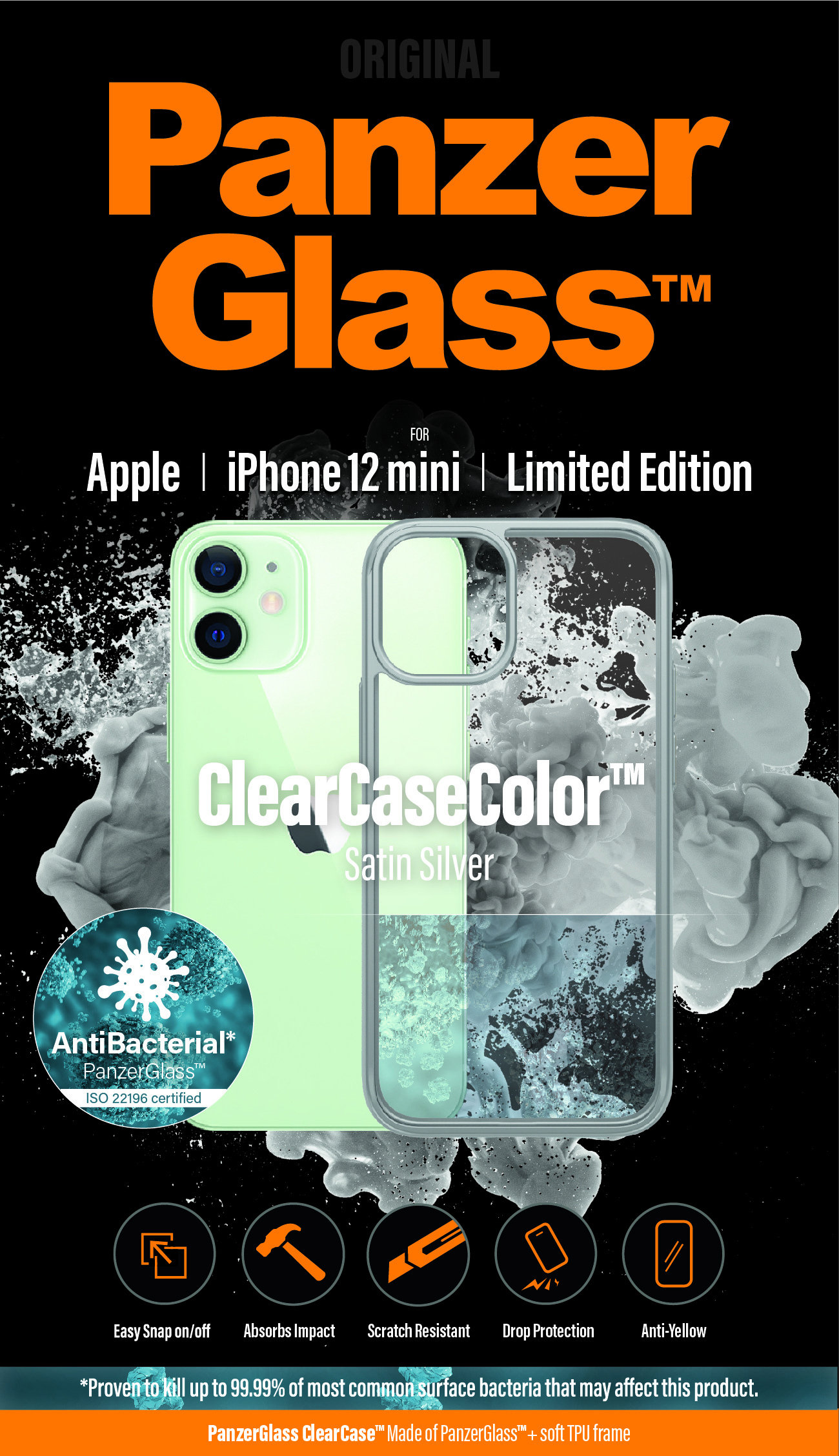 PanzerGlass ® ClearCaseColor™ iPhone 12 mini - Satin Silver Limited Edition – image 9