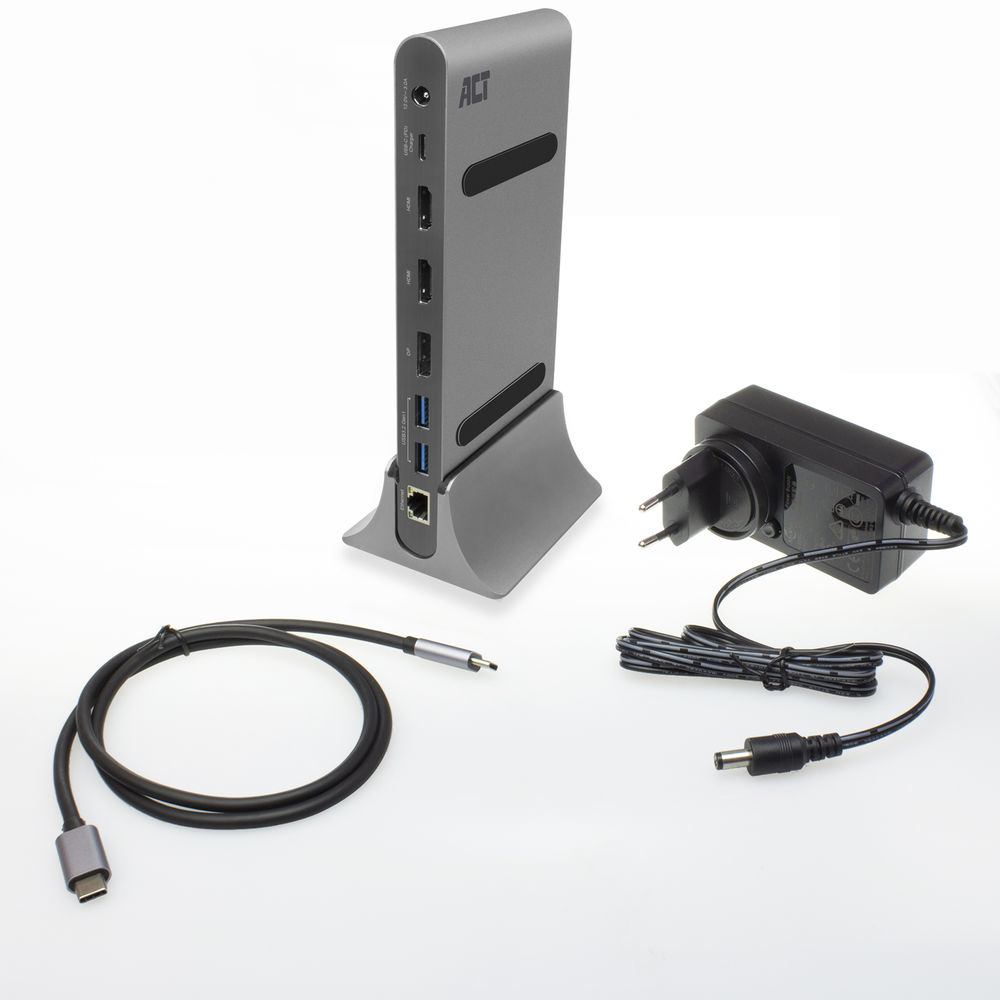 ACT AC7047 laptop dock/port replicator Wired USB 3.2 Gen 1 (3.1 Gen 1) Type-C Grey – image 9