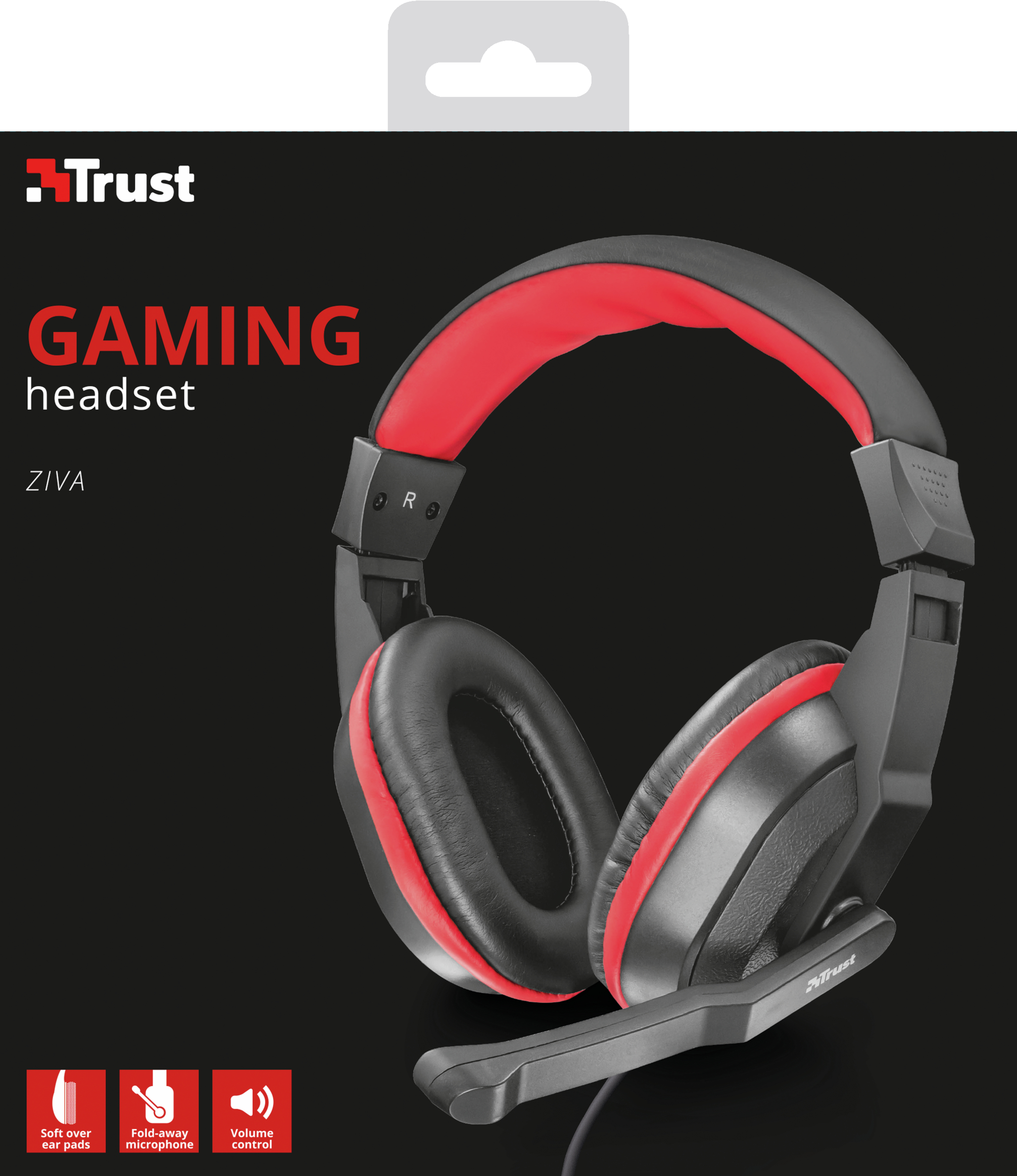 Trust 21953 headphones/headset Wired Head-band Gaming Black, Red – image 5