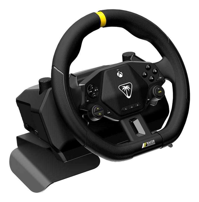 Turtle Beach Racer Système de volant de course sans fil sous licence officielle pour Xbox w/ connexion sans fil fiable et jusqu'à 30 h d'autonomie pour Series X et S, Xbox One et PC