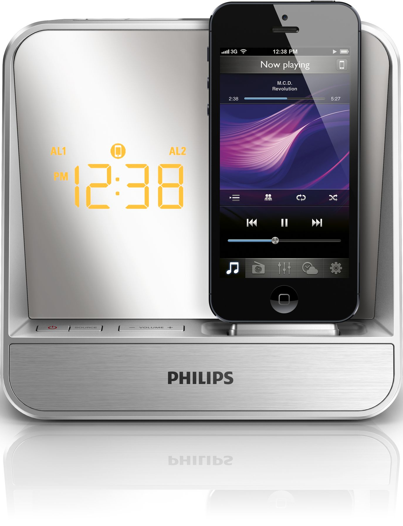 Philips AJ5305D/93 radio Clock Silver – image 2