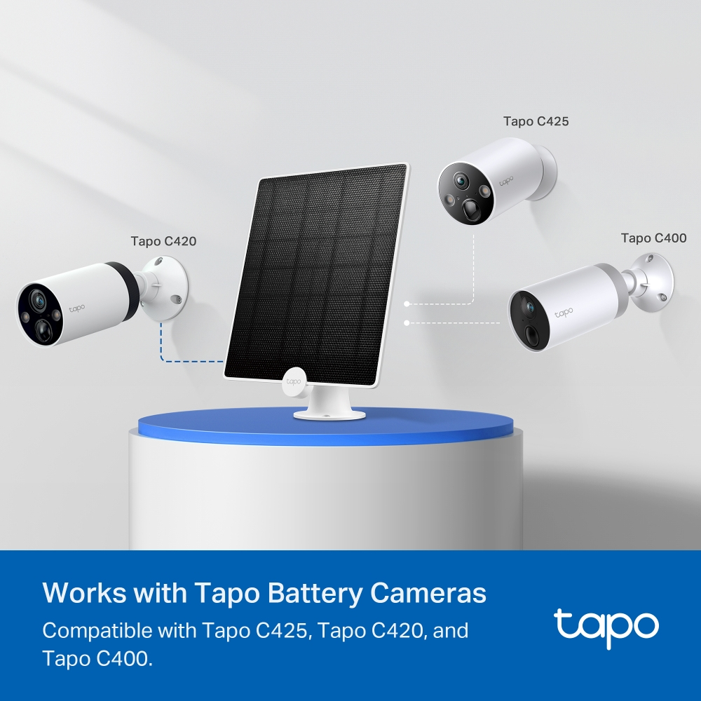 Resim TP-Link Tapo Solar Panel 4.5W, 5.2V Çıkış, IP65, Micro-USB