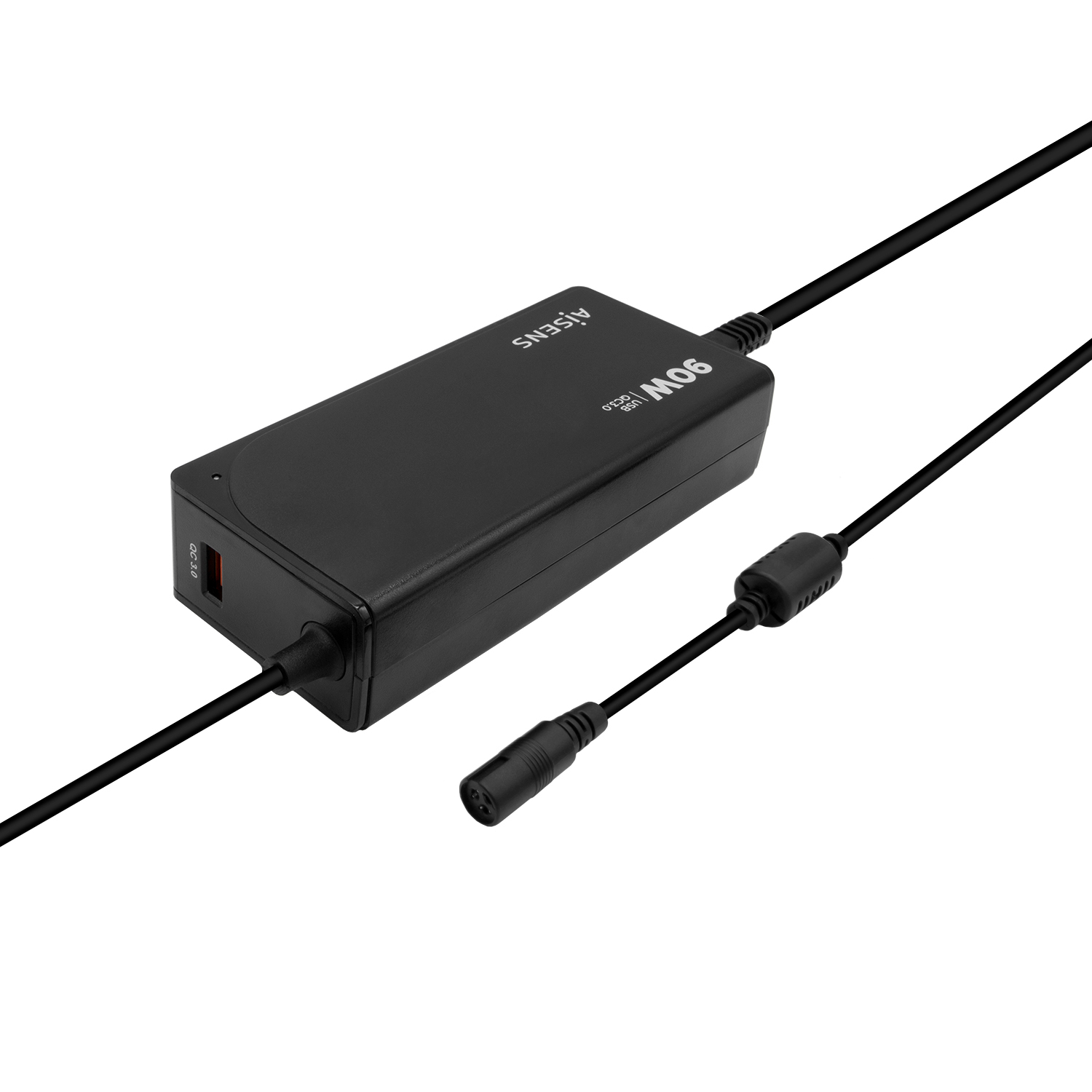 AISENS Cargador 90 W Automatico Universal Multitension Para Portatil Con 12 Conectores + USB-A QC.3.0 – image 2