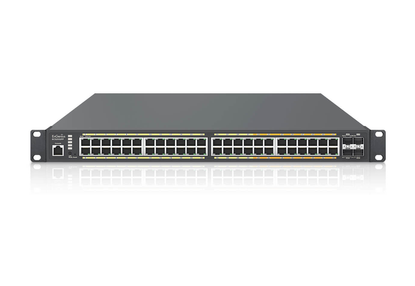 EnGenius Cloud Managed Switch 32-port GbE + 16-port Multi-GbE PoE.af/at(+)