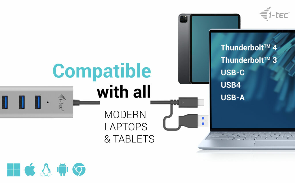 i-tec USB-C/USB-A Charging Metal HUB 7 Port – image 4