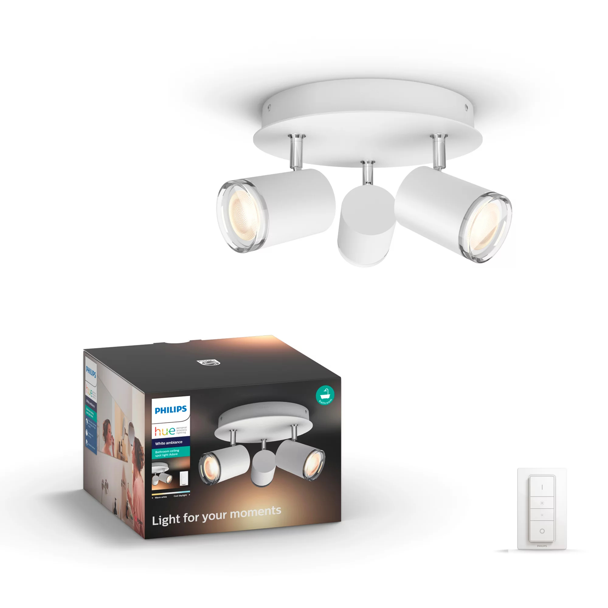 Philips by Signify Philips Hue White ambience Adore Bathroom ceiling spot light – image 1