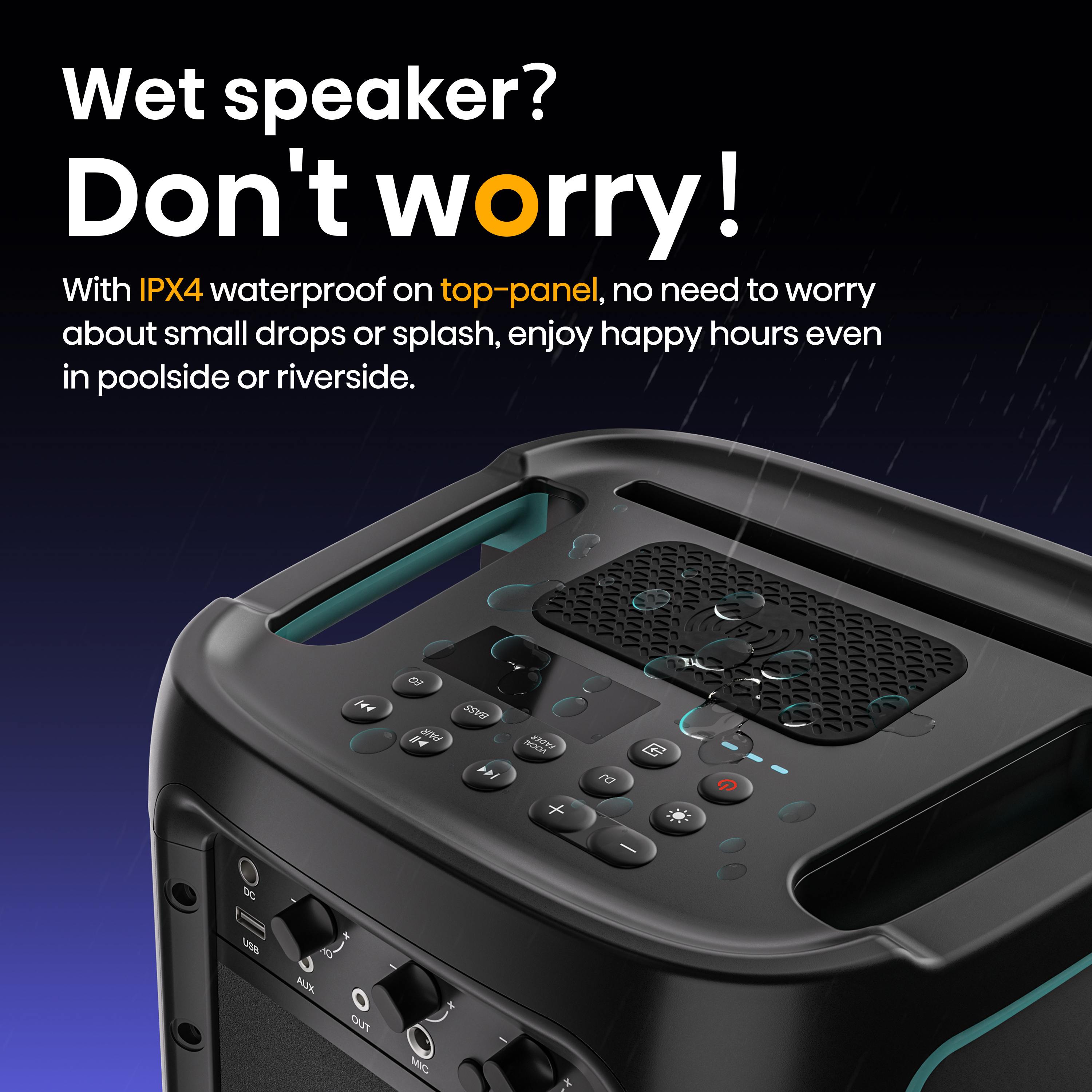 Hisense PartyRocker One HP100 Party speaker Black, Green 300 W image 15