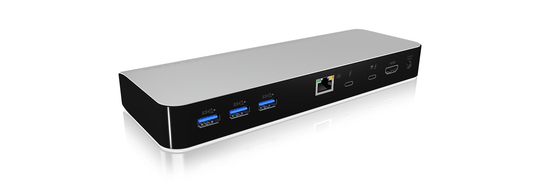 ICY BOX IB-DK2501-TB3 Wired Thunderbolt 3 Black, Silver – image 2