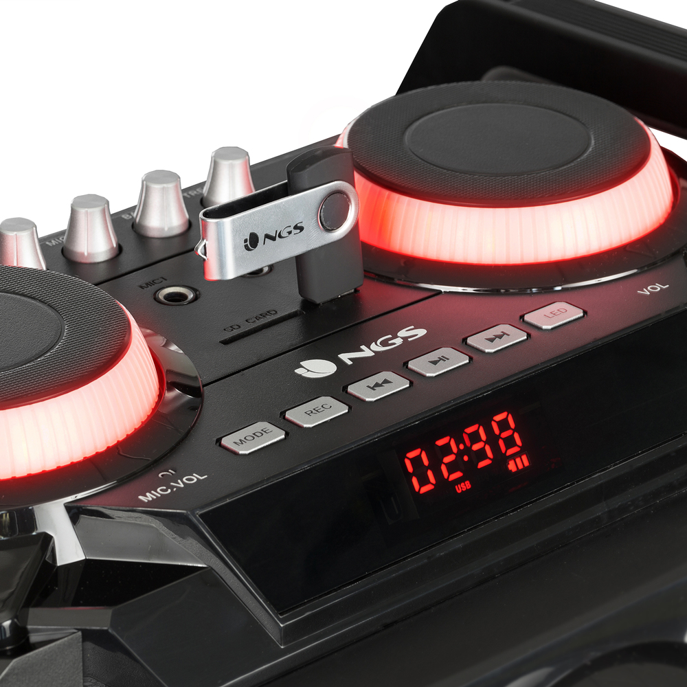 NGS WILDTECHNO portable/party speaker Black, Blue, Red – image 2