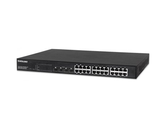 Intellinet 560900 network switch Managed L2 Gigabit Ethernet (10/100/1000) Power over Ethernet (PoE) 1U Black