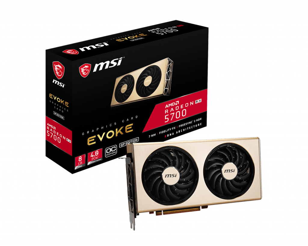 MSI EVOKE V381-090R graphics card AMD Radeon RX 5700 – image 1