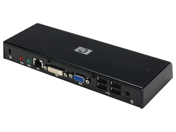 HP FQ834AA laptop dock/port replicator Wired USB 2.0 Black – image 1