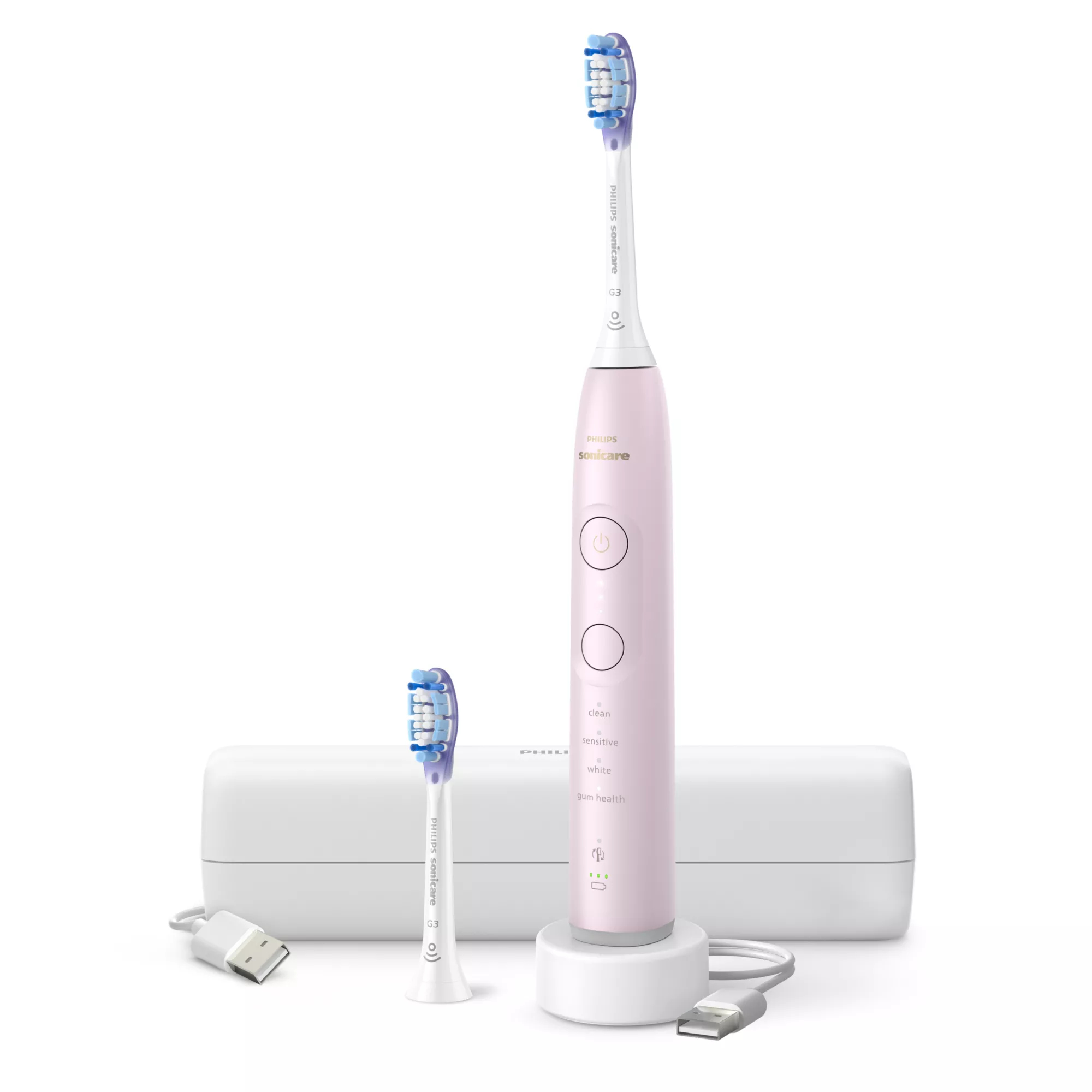 Philips HX7422/03 electric toothbrush Adult Sonic toothbrush Light pink – image 1