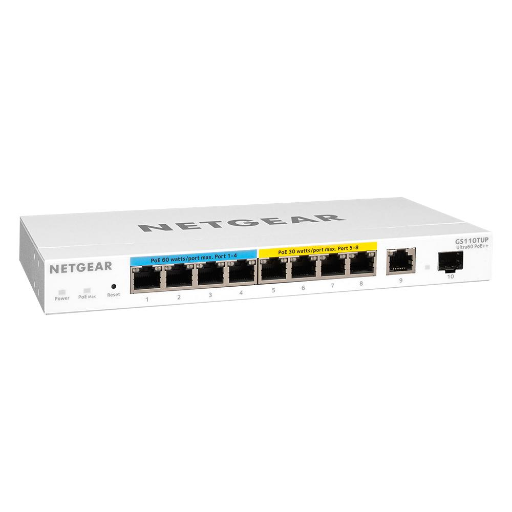 NETGEAR 10-Port Gigabit Ethernet Ultra60 PoE++ Smart Managed Pro Desktop Switch with 1 SFP and 1 Copper Uplink – image 5