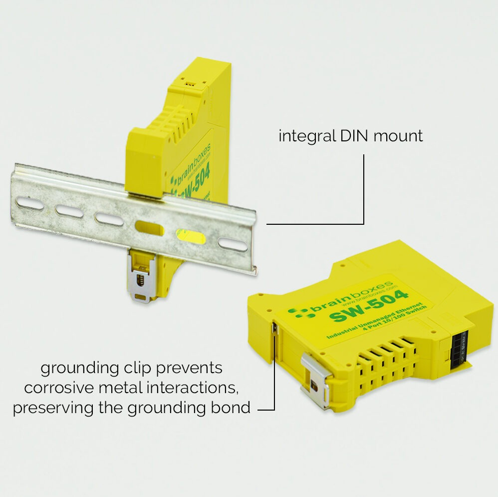 Brainboxes Industrial 4 Port 10/100 Ethernet Switch – image 4