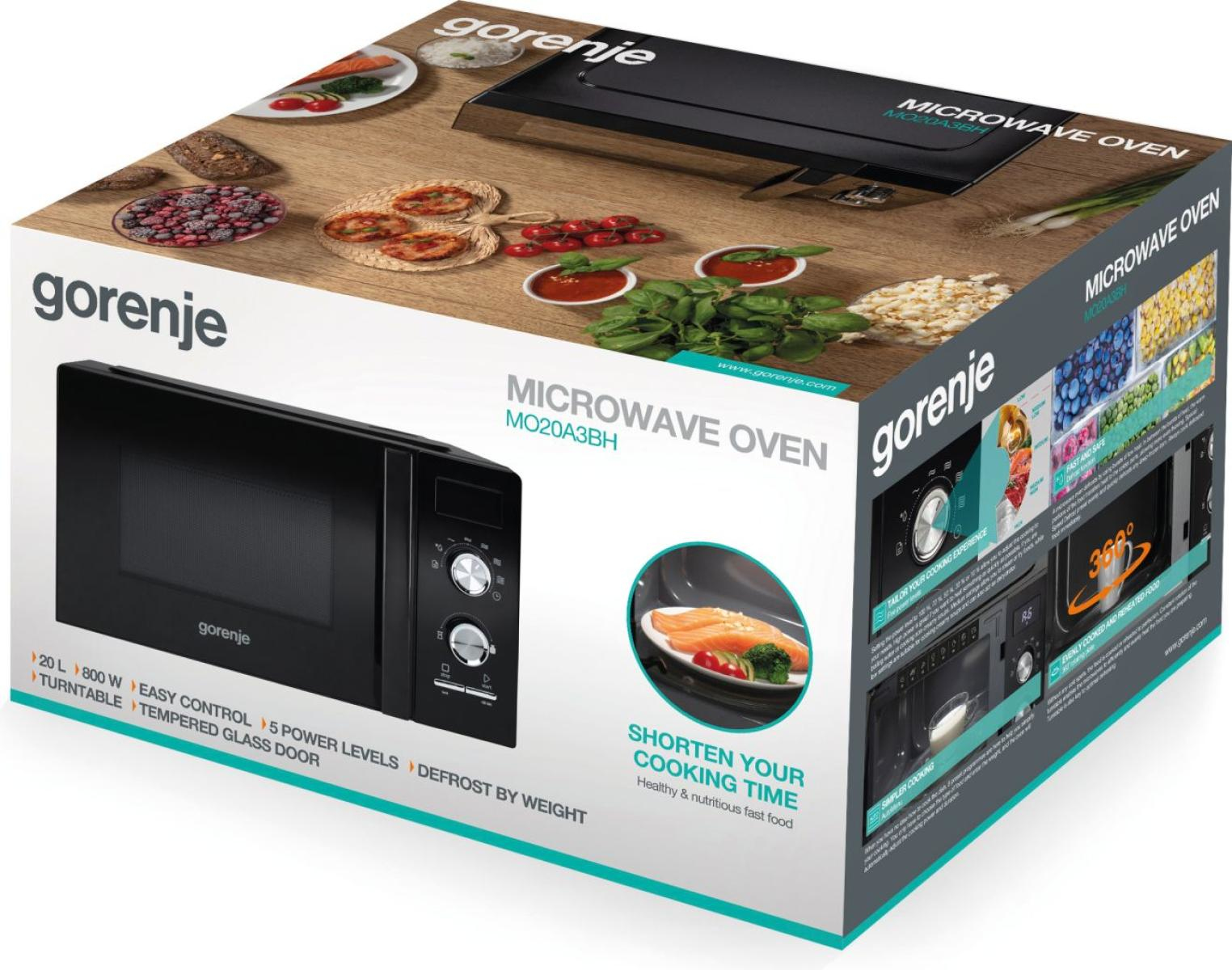 Gorenje MO20A3BH Black Combination microwave Countertop – image 5