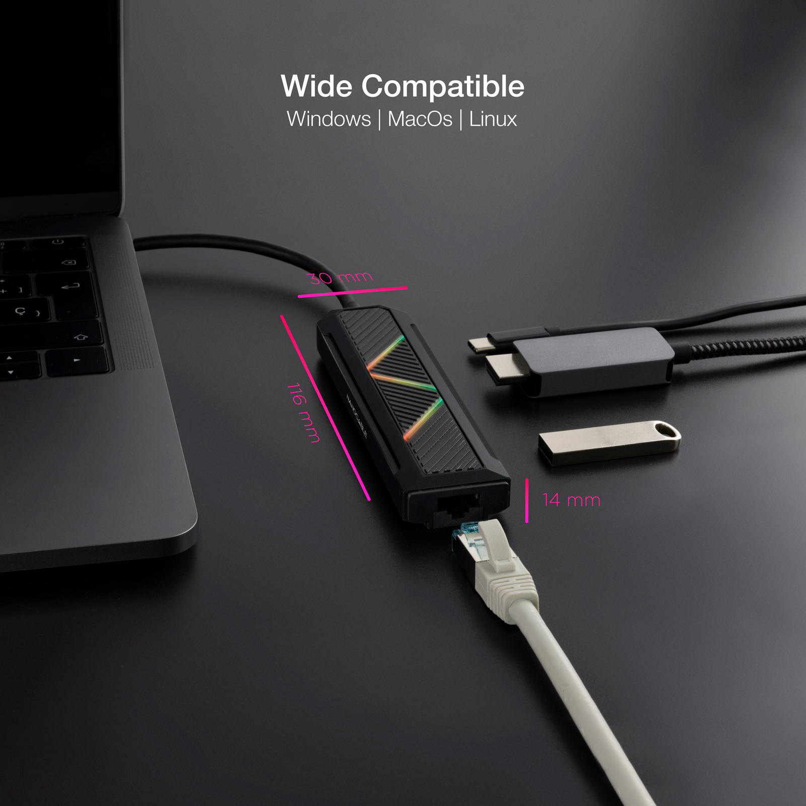 Nanocable 10.16.0501 laptop dock/port replicator Wired USB 3.2 Gen 1 (3.1 Gen 1) Type-C Black – image 3