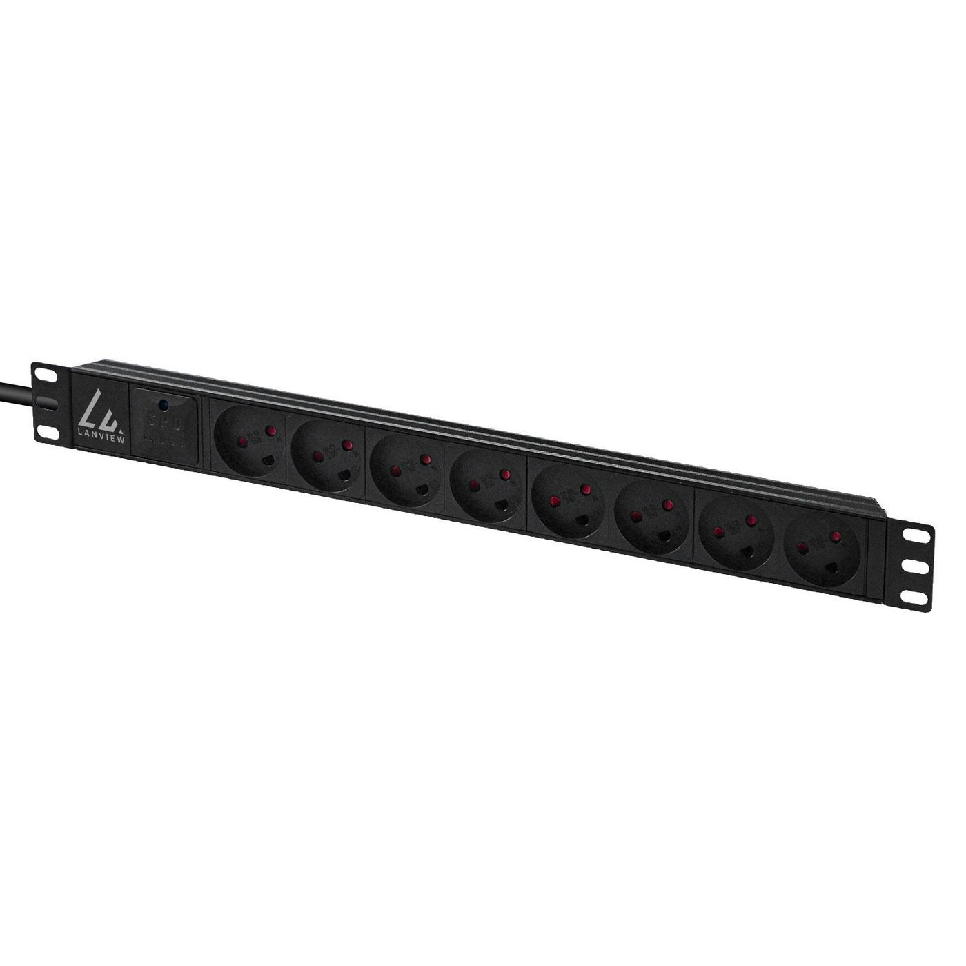 Lanview LVR-2MDK-SPD-DK8 power distribution unit (PDU) 8 AC outlet(s) 1U – image 2