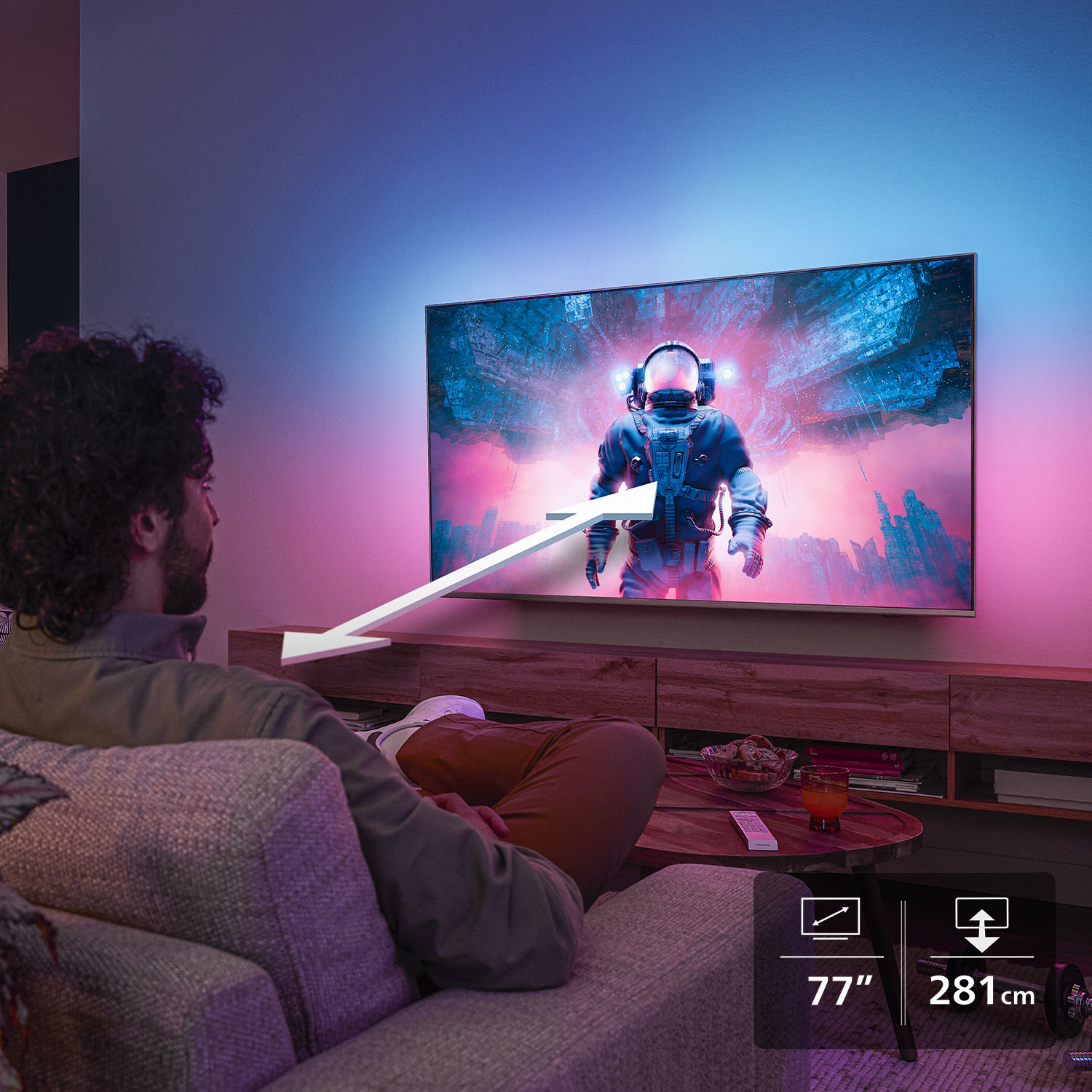 TV OLED Philips Ambilight 77OLED810 194 cm 2025 — photo 11