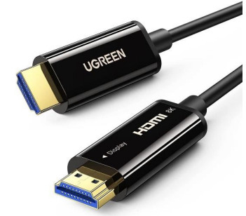 Cable HDMI de 10 Metros por Fibra Óptica 8K60Hz / Fibra de 4 núcleos Cobre estañado de 7 núcleos / Compatible con HDMI 21 / Alta velocidad 18 Gbps / 3D / HDR / Caja de Aleacion Zinc / Premium 80406 - 80406