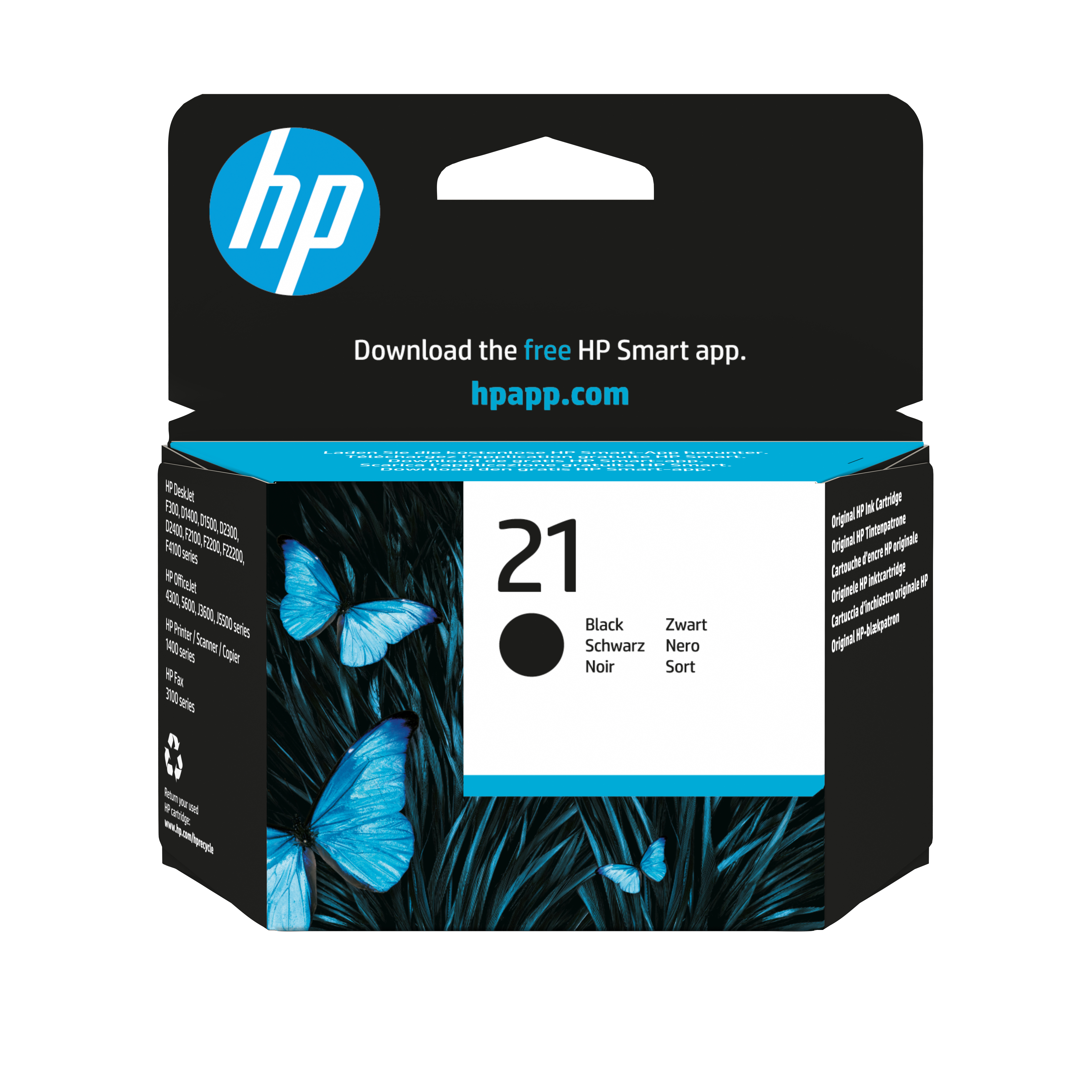 HP 21, alkuperäinen musta mustekasetti