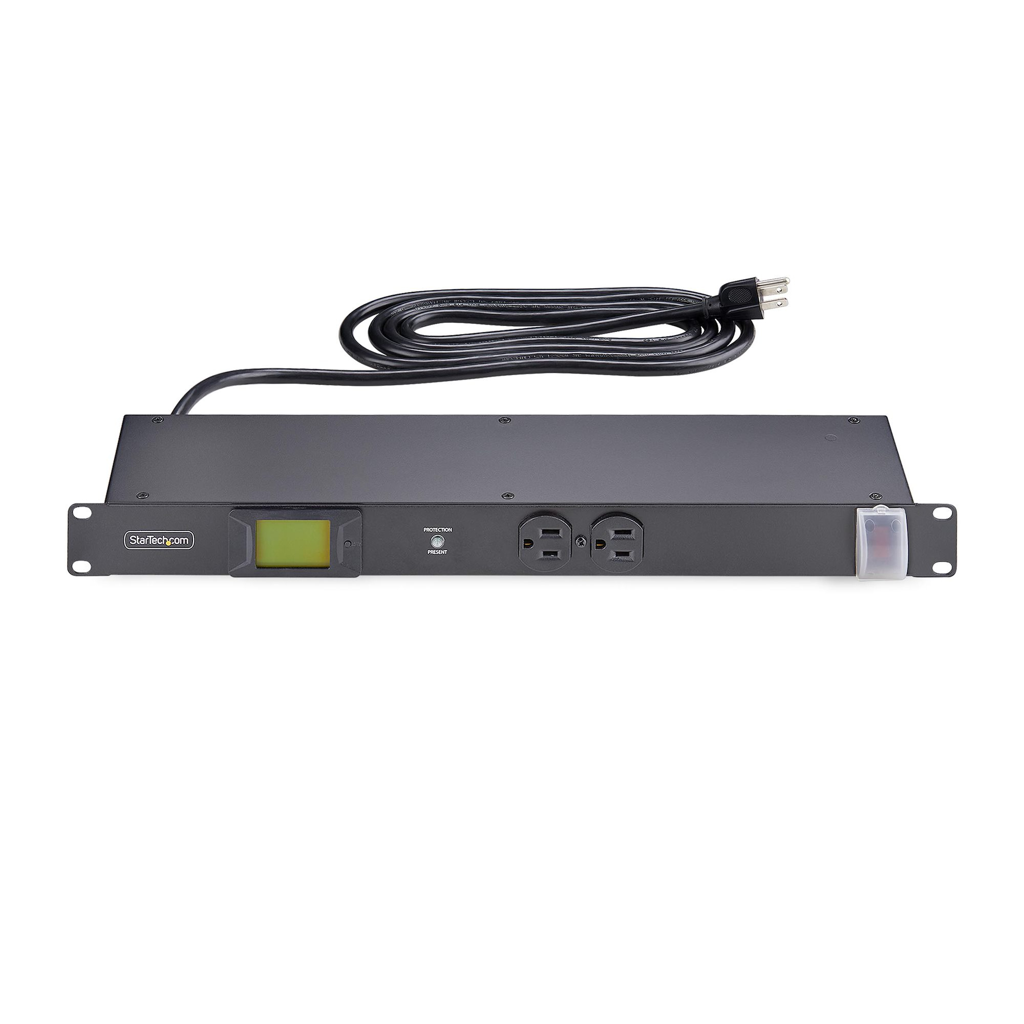 StarTech.com 8-Outlet Horizontal Rack Mount Metered PDU, 1U Server Power Strip w/Surge Protector – image 3