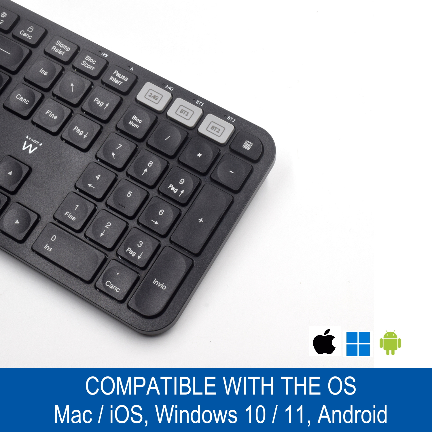 Ewent EW3277 keyboard Universal RF Wireless QWERTY Spanish Black – image 5
