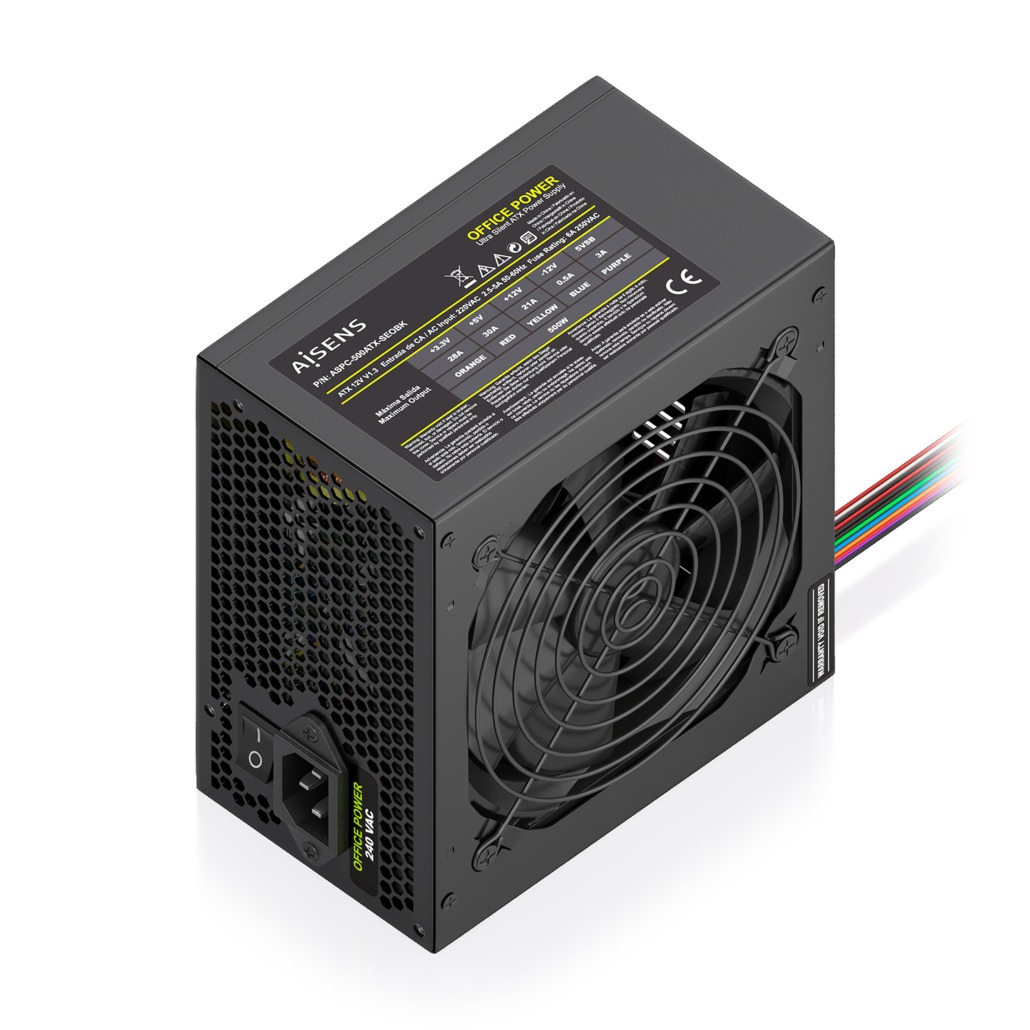 AISENS - FUENTE ALIMENTACION ATX 500W OEM, NEGRA