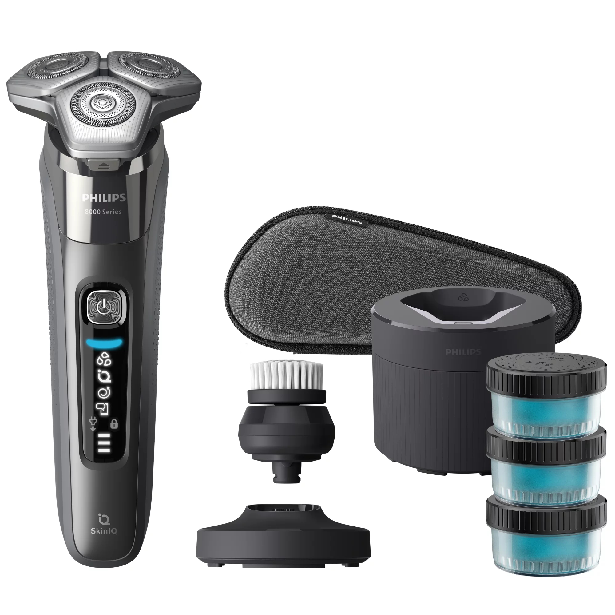 Philips SHAVER Series 8000 S8697/77 men's shaver Rotation shaver Trimmer Black, Chrome – image 1