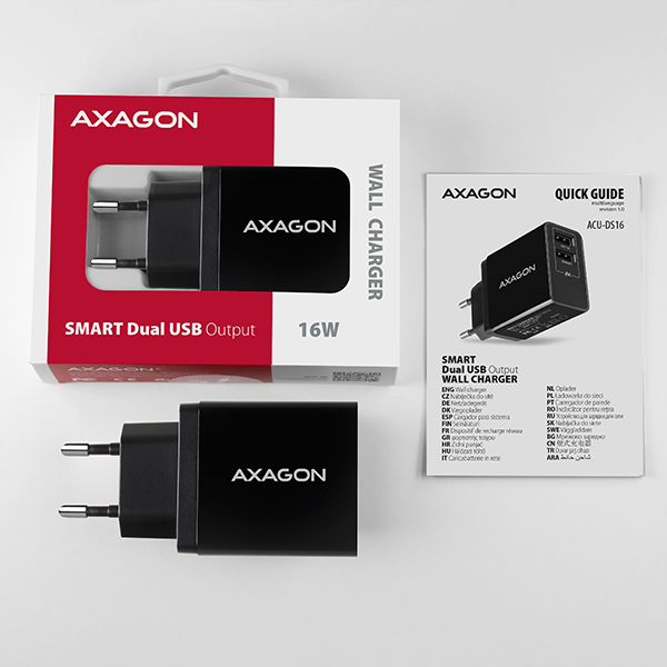 Axagon ACU-DS16 mobile device charger Mobile phone, Power bank, Smartphone, Tablet, Universal Black AC Indoor – image 8