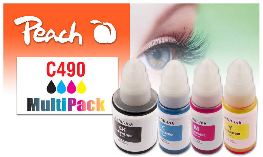 Peach PI100-438 ink cartridge 4 pc(s) Compatible Black, Cyan, Magenta, Yellow