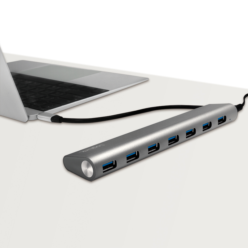 LogiLink UA0310 interface hub USB 3.2 Gen 1 (3.1 Gen 1) Type-C 5000 Mbit/s Grey – image 4