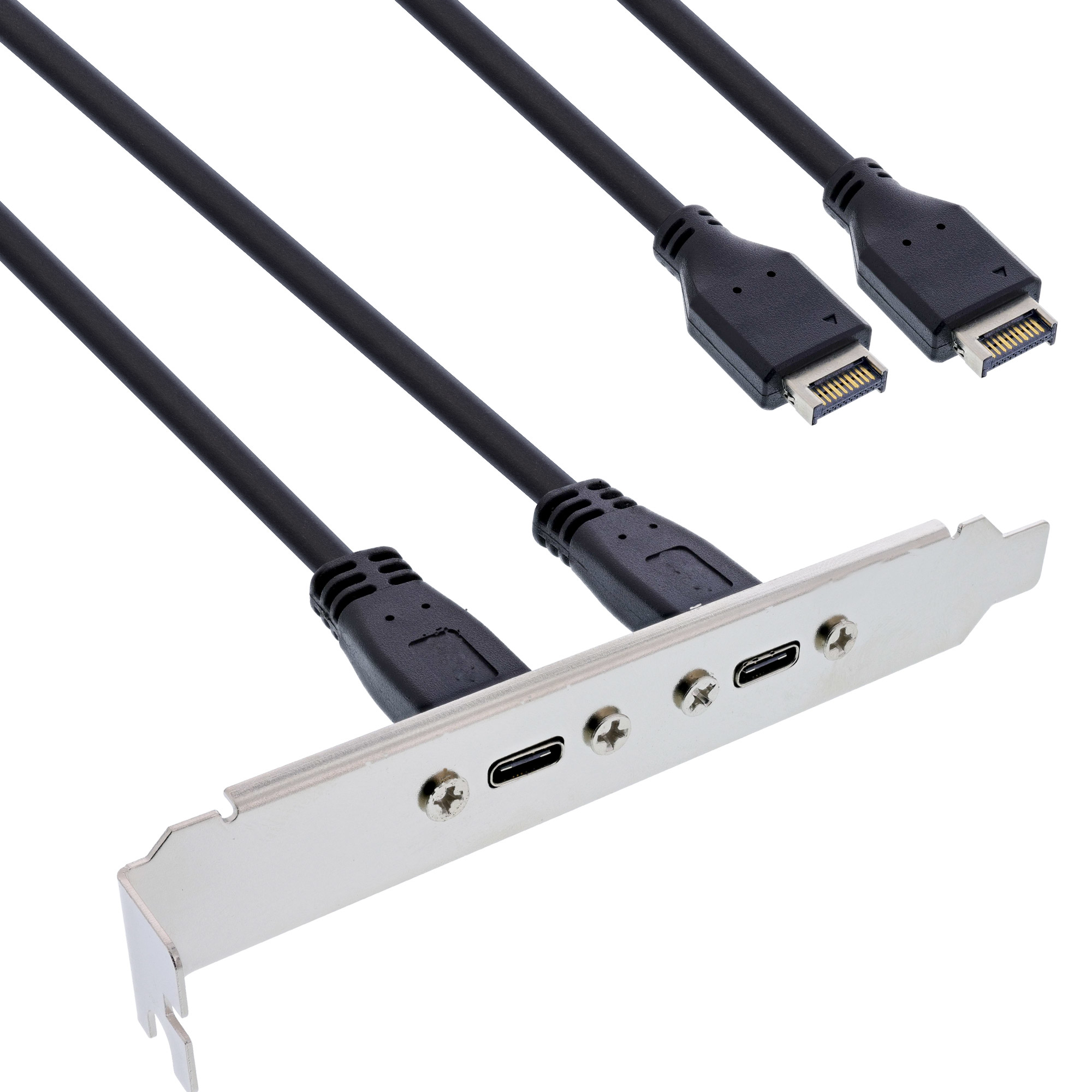 InLine Slot bracket USB-C to USB 3.2 front panel Key-A internal, 0.5m