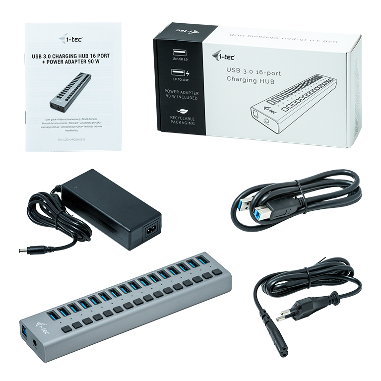 i-tec USB 3.0 Charging HUB 16port + Power Adapter – image 5