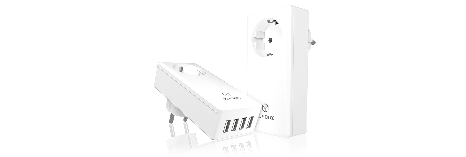 ICY BOX IB-CH404 Universal White AC Indoor – image 2