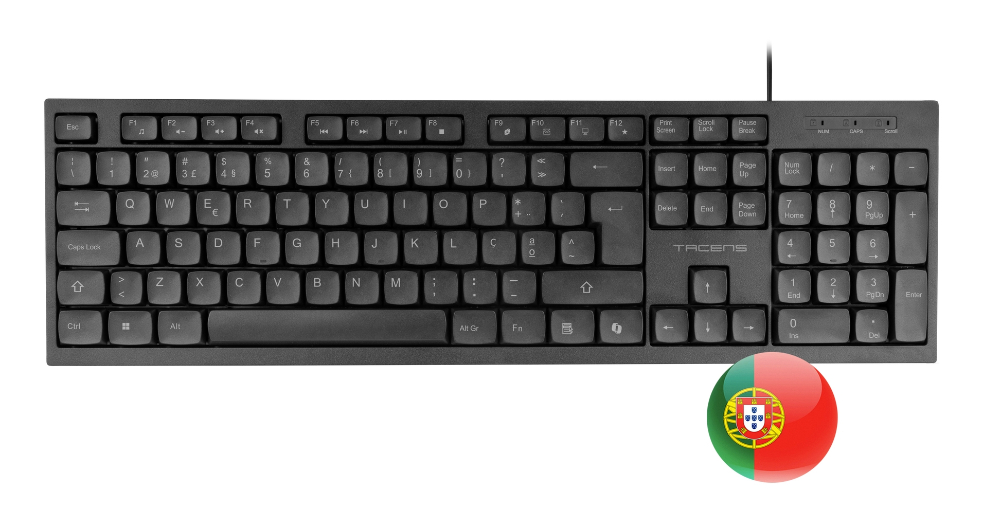 Tacens Anima ACP02PT keyboard Mouse included Home/Office USB QWERTY Portuguese Black – image 5