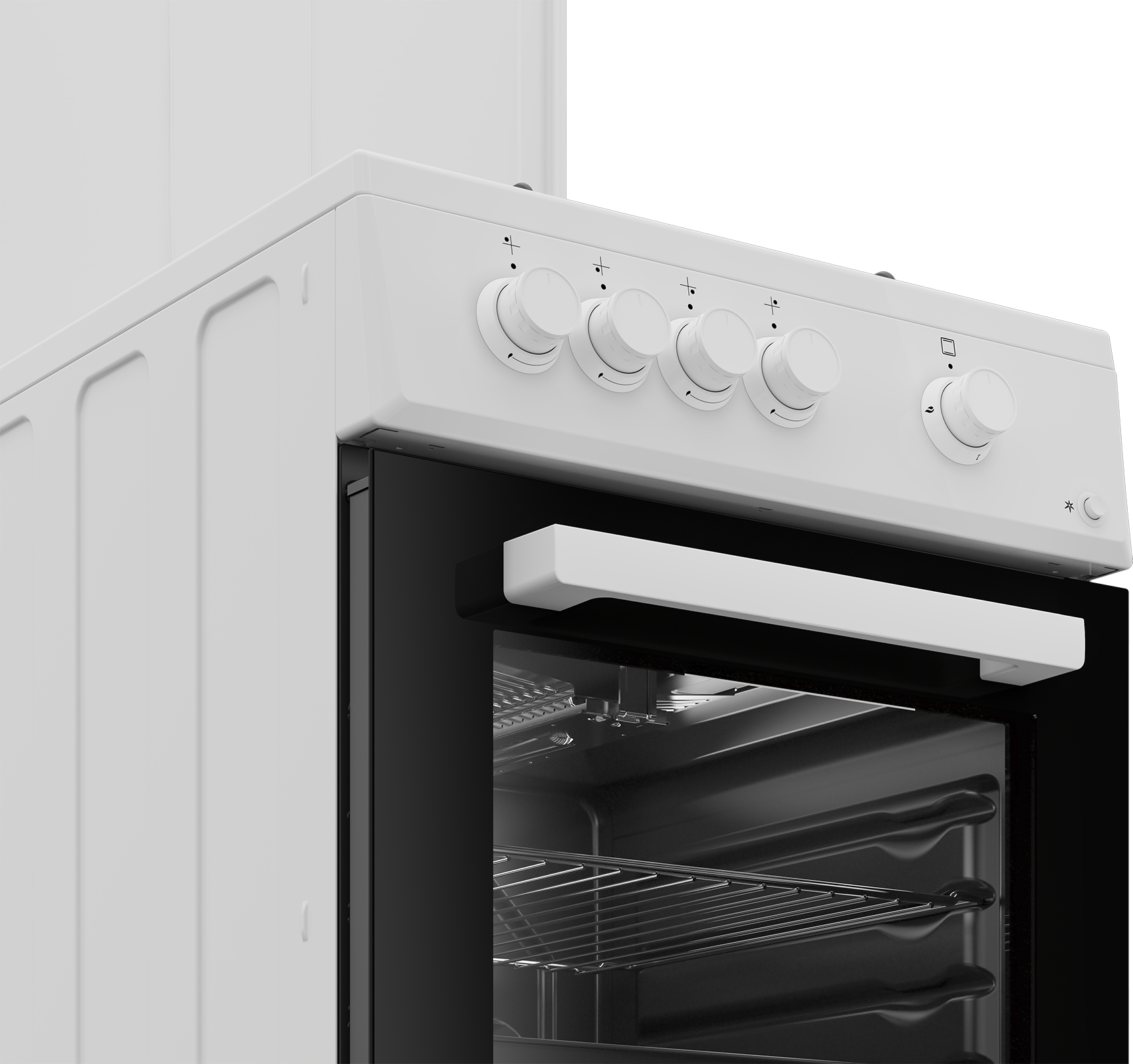 Beko FSG52020DW cooker Freestanding cooker Gas Black, White – image 3
