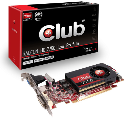 CLUB3D CGAX-7752L graphics card AMD Radeon HD7750