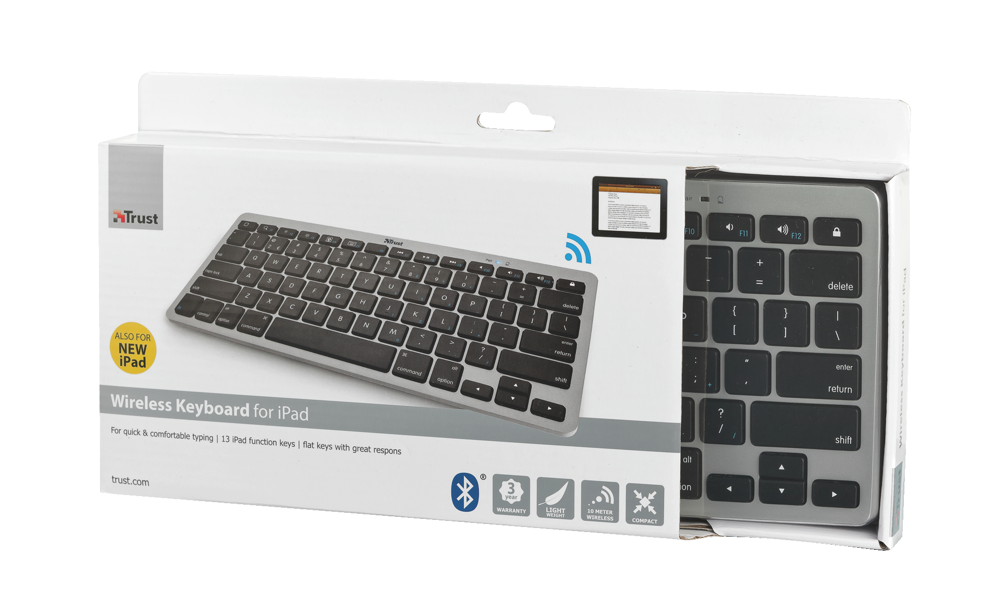 Trust 18536 mobile device keyboard Bluetooth Black, Grey – image 3