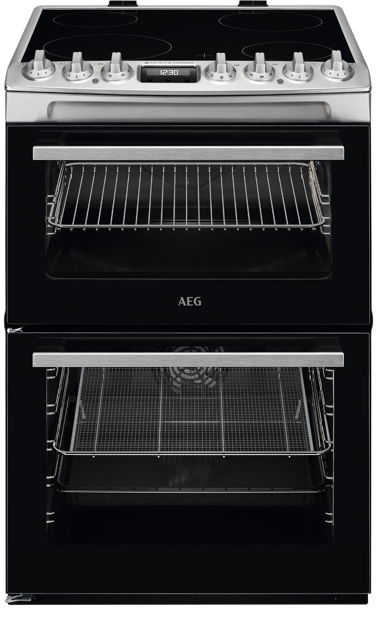 AEG CCX6740ACM cooker Freestanding cooker Electric Ceramic hob Stainless steel – image 1