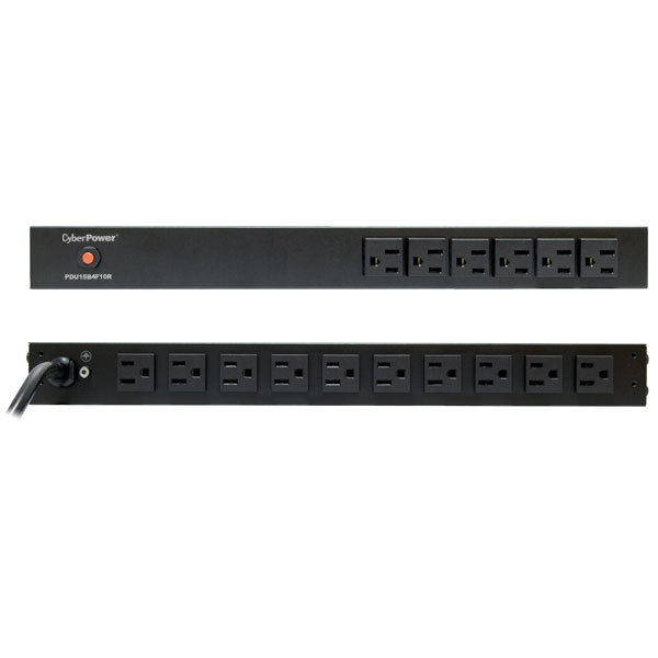 CyberPower PDU15B6F10R power distribution unit (PDU) 16 AC outlet(s) 1U Black – image 2