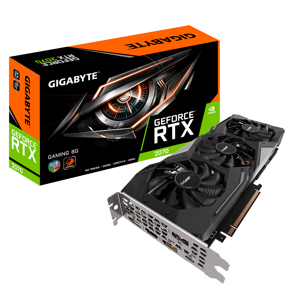 GIGABYTE GAMING GV-N2070GAMING-8GC graphics card NVIDIA GeForce RTX 2070 – image 1