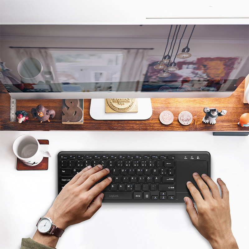 LogiLink ID0188 keyboard Home RF Wireless QWERTZ Black – image 6