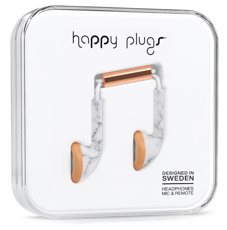 Happy Plugs Earbug Headset Wired In-ear Calls/Music Gold, White – image 1