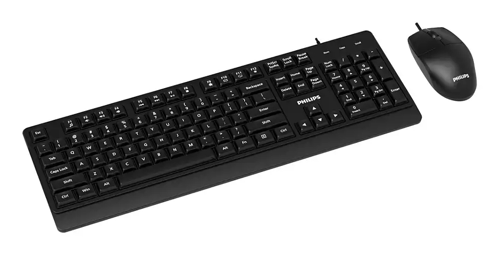 Philips 2000 series SPT6247B/93 keyboard Mouse included Universal USB QWERTY English Black – image 2